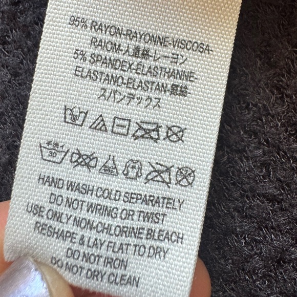 Free People Long Sleeve Raw Hem Black Tunic, S - Picture 16 of 16